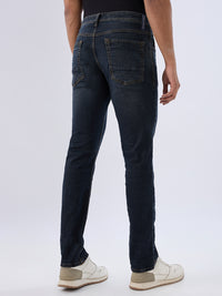 Men Jeans Regular Fit Black Mid Rise