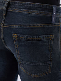 Men Jeans Regular Fit Black Mid Rise