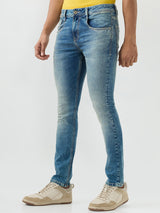 Men Kano Jeans Slim Fit Blue Low Rise