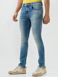 Men Kano Jeans Slim Fit Blue Low Rise