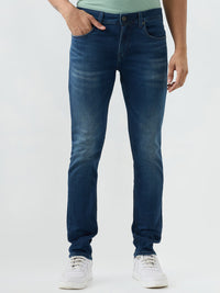 Men Kano Jeans Slim Fit Blue Low Rise