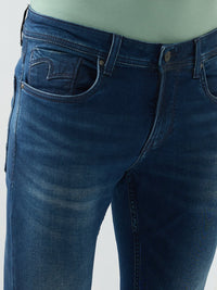 Men Kano Jeans Slim Fit Blue Low Rise