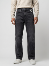 Men Ikemen Jeans Loose Fit Black Low Rise