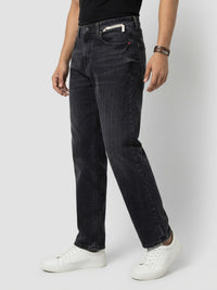 Men Ikemen Jeans Loose Fit Black Low Rise