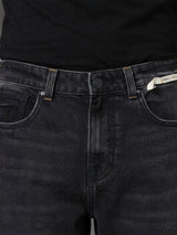 Men Ikemen Jeans Loose Fit Black Low Rise