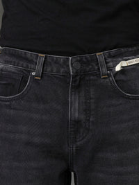 Men Ikemen Jeans Loose Fit Black Low Rise