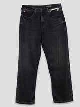 Men Ikemen Jeans Loose Fit Black Low Rise