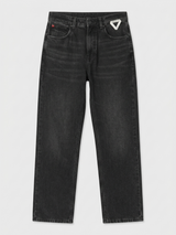 Men Ikemen Jeans Loose Fit Black Low Rise
