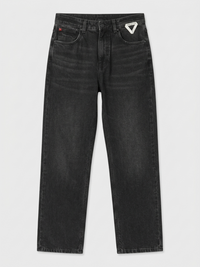 Men Ikemen Jeans Loose Fit Black Low Rise