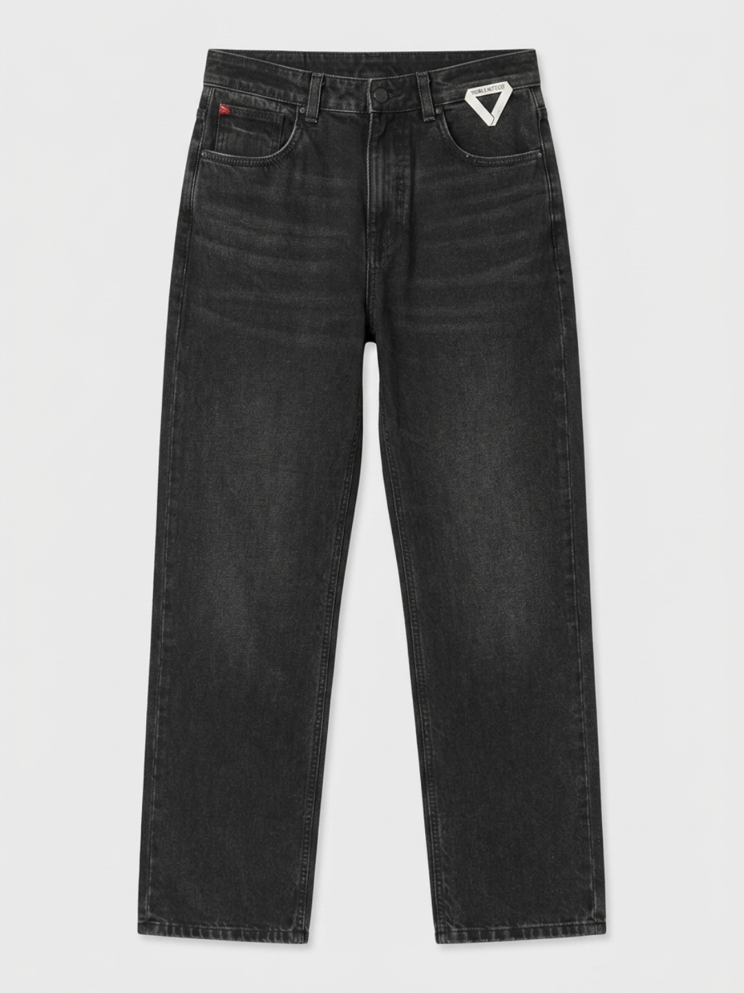 Men Ikemen Jeans Loose Fit Black Low Rise
