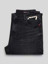 Men Ikemen Jeans Loose Fit Black Low Rise