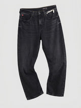 Men Ikemen Jeans Loose Fit Black Low Rise