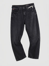 Men Ikemen Jeans Loose Fit Black Low Rise