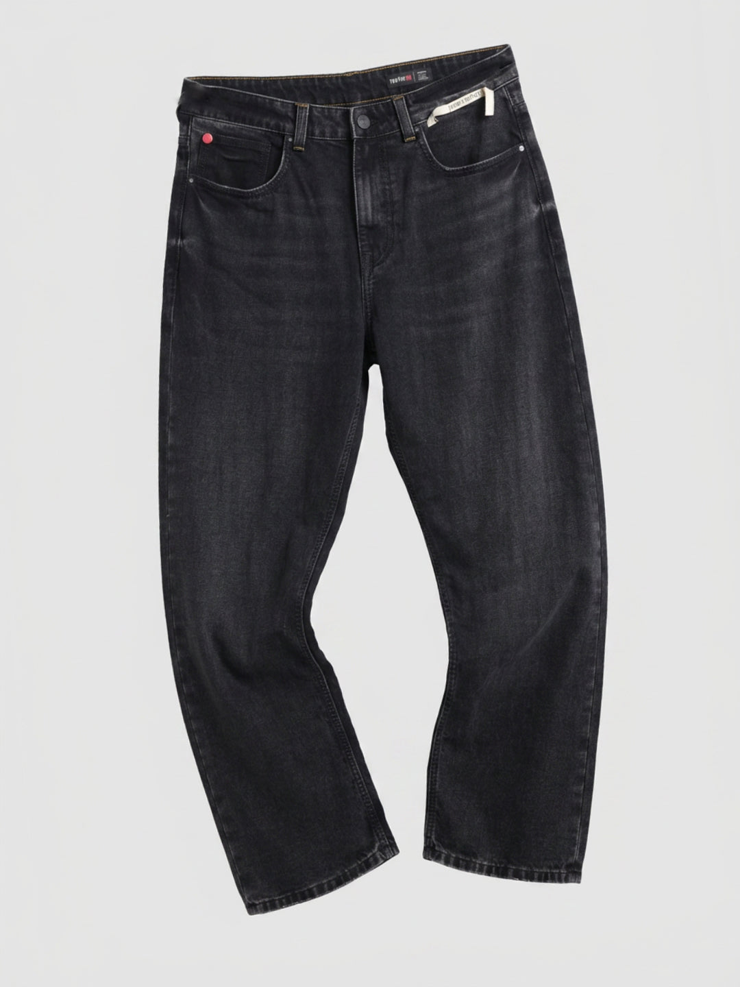 Men Ikemen Jeans Loose Fit Black Low Rise