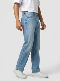 Men Ikemen Jeans Loose Fit Light Blue Low Rise