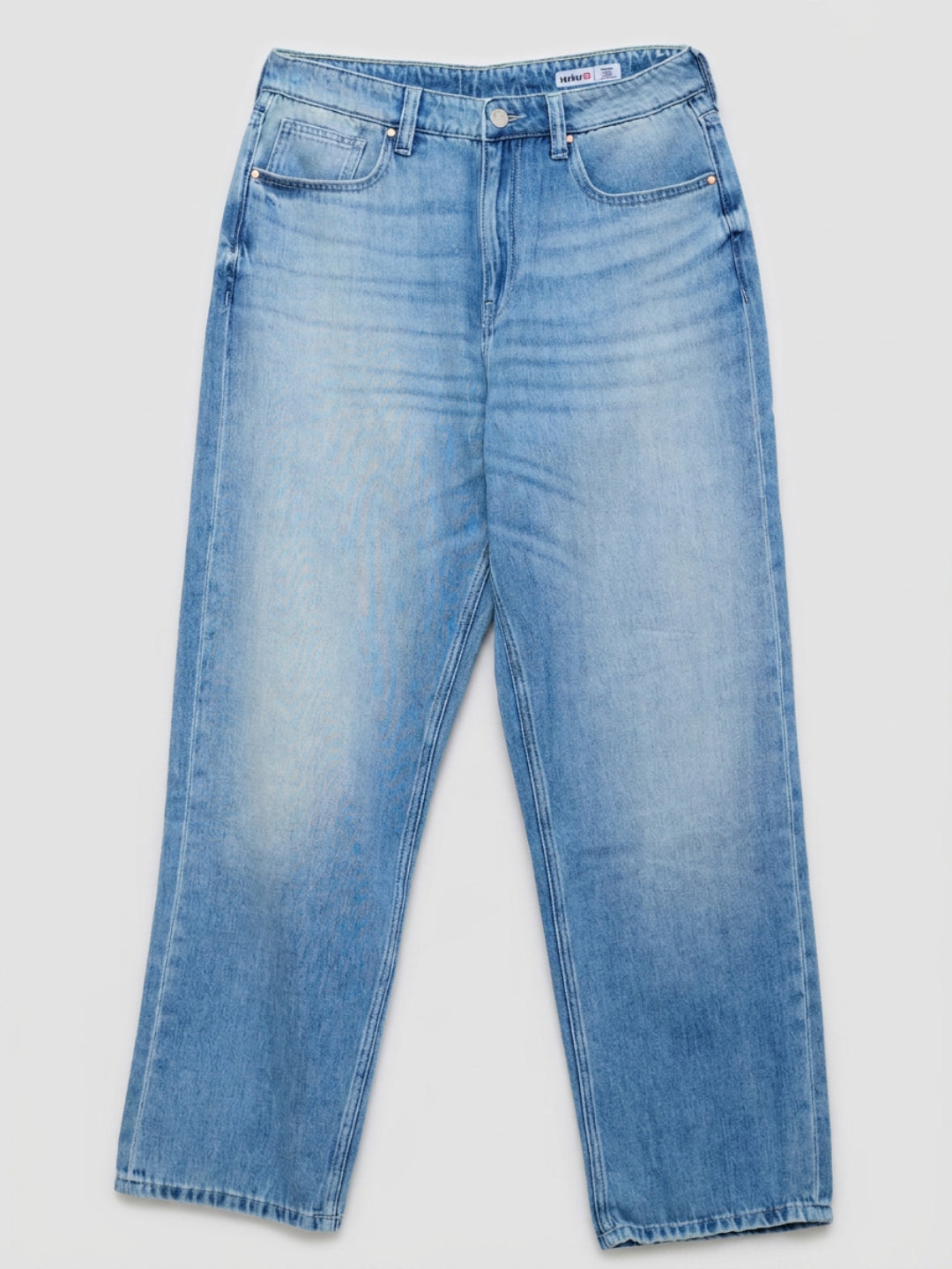 Men Ikemen Jeans Loose Fit Light Blue Low Rise