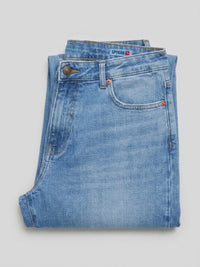 Men Ikemen Jeans Loose Fit Light Blue Low Rise