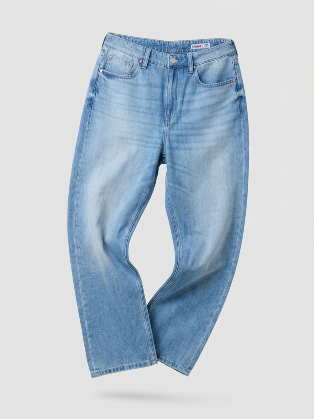 Men Ikemen Jeans Loose Fit Light Blue Low Rise