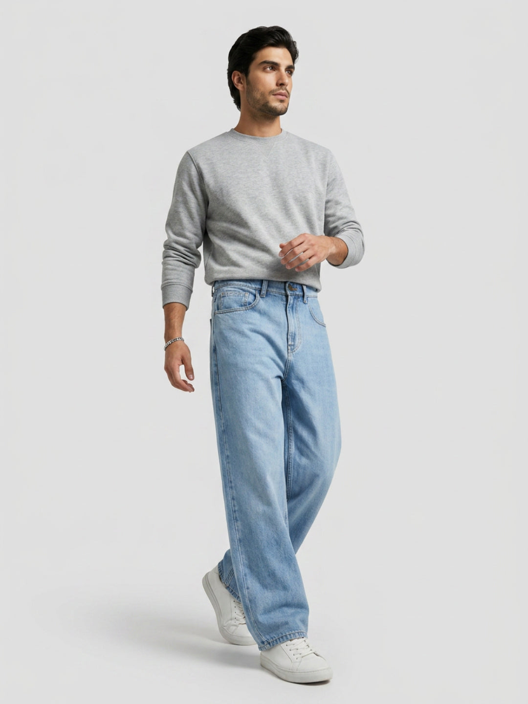 Men Chico Jeans Relaxed Fit Light Blue Mid Rise