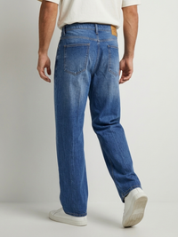 Men Ikemen Jeans Loose Fit Dark Blue Low Rise