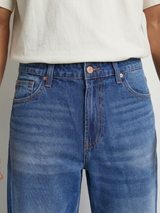Men Ikemen Jeans Loose Fit Dark Blue Low Rise