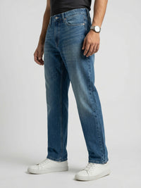 Men Ikemen Jeans Loose Fit Vintage Blue Low Rise