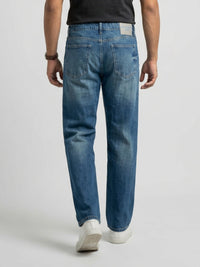 Men Ikemen Jeans Loose Fit Vintage Blue Low Rise