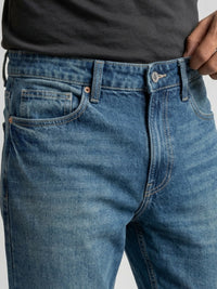 Men Ikemen Jeans Loose Fit Vintage Blue Low Rise