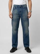 Men Ikemen Jeans Loose Fit Vintage Blue Low Rise