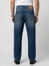 Men Ikemen Jeans Loose Fit Vintage Blue Low Rise