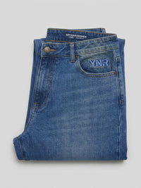 Men Ikemen Jeans Loose Fit Vintage Blue Low Rise