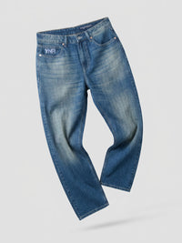 Men Ikemen Jeans Loose Fit Vintage Blue Low Rise