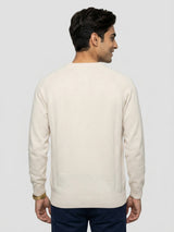 Men Sweater Beige Regular Fit