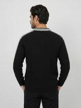 Men Sweater Black Regular Fit