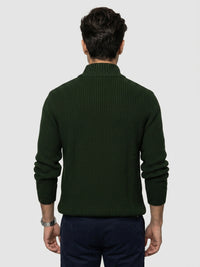 Men Sweater Green Regular Fit