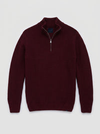 Men Sweater Solid Red Regular Fit