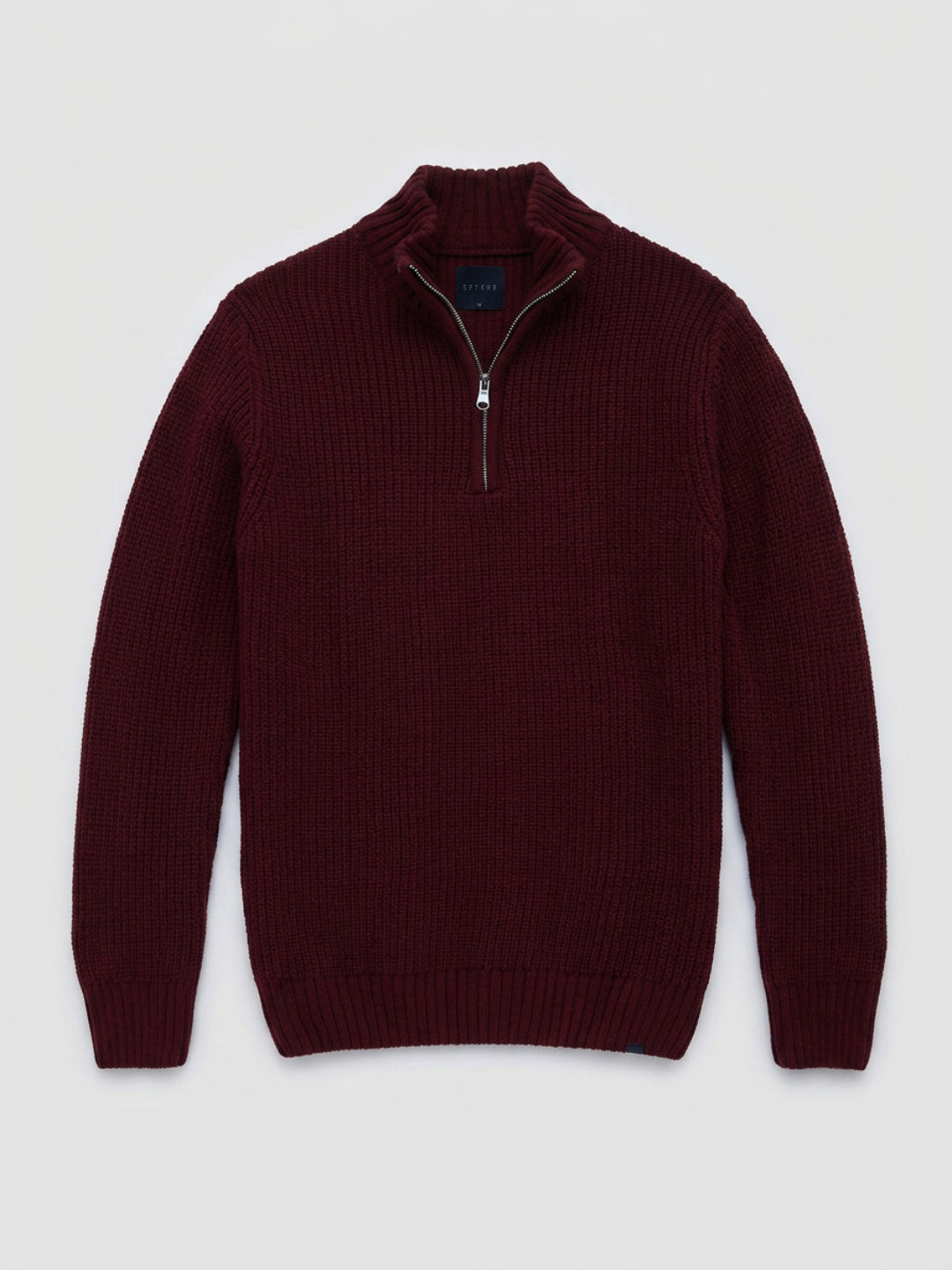 Men Sweater Solid Red Regular Fit