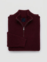 Men Sweater Solid Red Regular Fit