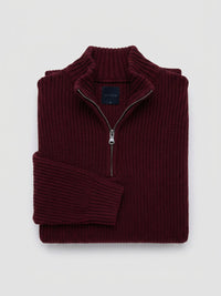 Men Sweater Solid Red Regular Fit