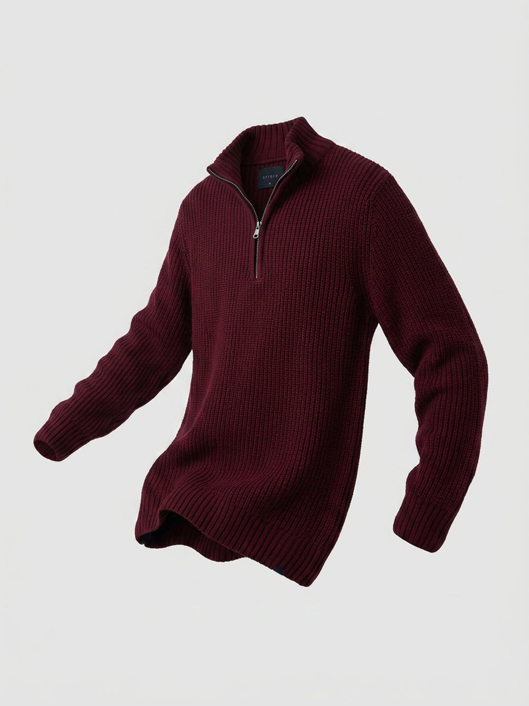 Men Sweater Solid Red Regular Fit