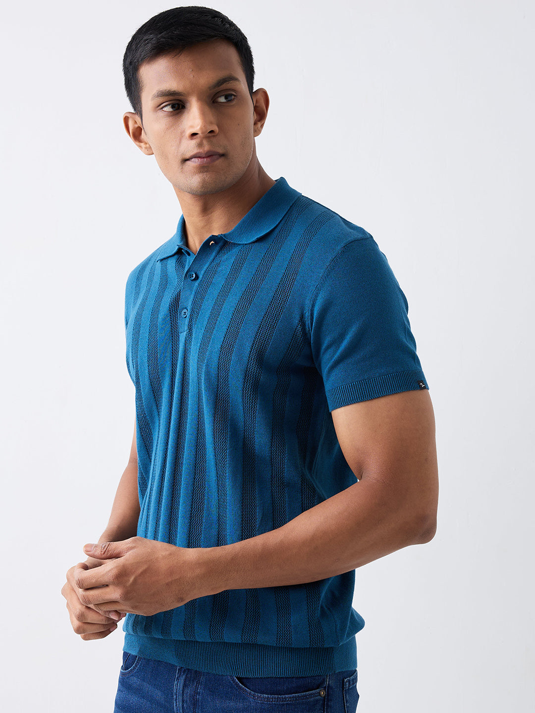 Spykar Blue Regular Fit Casual Sweater For Men