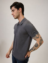 Spykar Regular Fit Half Sleeve Grey Casual T-Shirt For Men