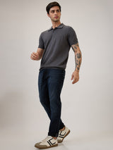 Spykar Regular Fit Half Sleeve Grey Casual T-Shirt For Men