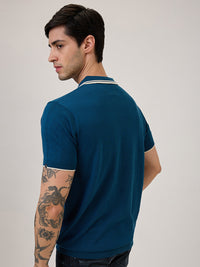 Spykar Regular Fit Half Sleeve Blue Casual T-Shirt For Men