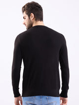 Men Sweater Black Slim Fit