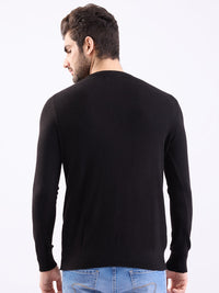 Men Sweater Black Slim Fit