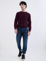 Men Sweater Red Slim Fit