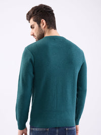 Men Sweater Green Slim Fit
