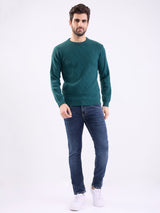 Men Sweater Green Slim Fit