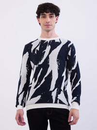 Men Sweater Blue Slim Fit